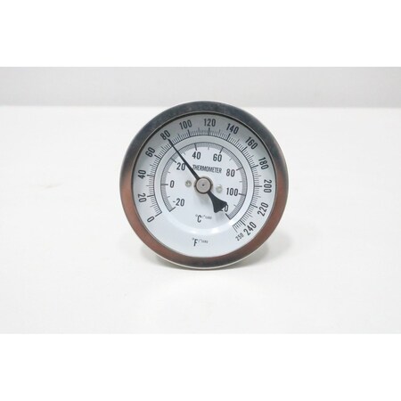 Grainger 3IN 1/2IN 2IN 0-250F NPT BIMETAL THERMOMETER 1NFY4